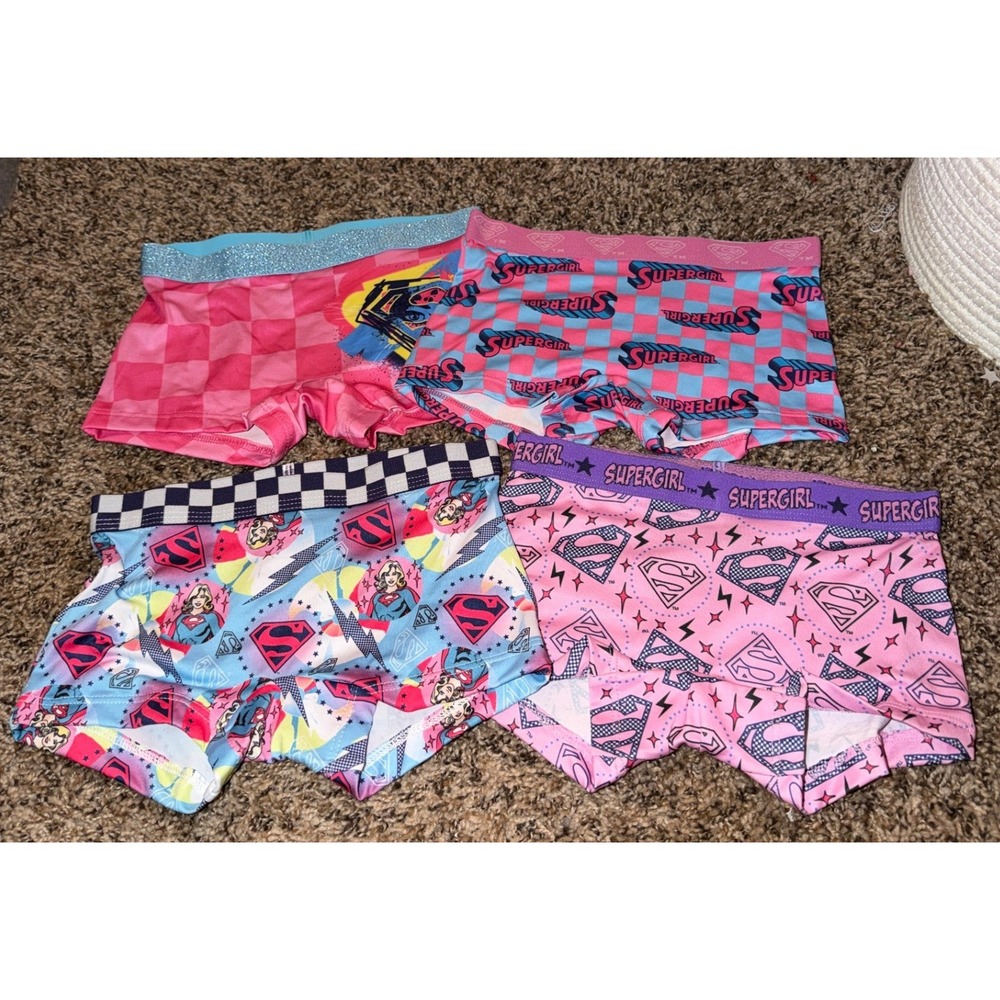 DC Comics Girls Supergirl 4 Pack Girl Shorts Underwear (NWT) Size 4
